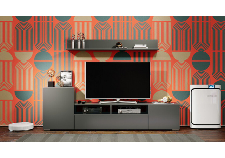 Гостиная Сильвия Графит серый