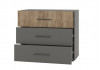 Комод с тремя ящиками (дуб крафт табачный/графит)Артикул: 4-44910