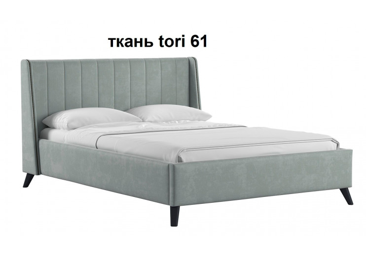Кровать двуспальная  Мелисса 160 Велюр Тори 56 велюр светло-бежевый